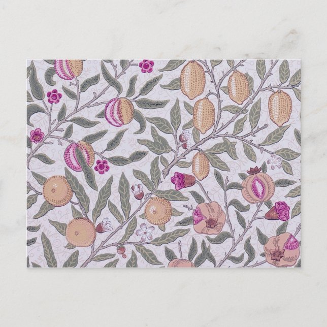 Four Fruit, William Morris Postcard (Front)