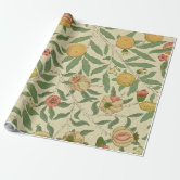 William Morris Exotic Fruit, Lemons and Pomegranates Wrapping Paper by mm  gladden