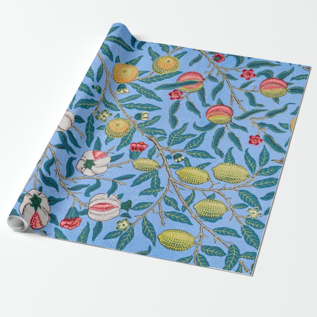 Four Fruit, William Morris Wrapping Paper (Unrolled)