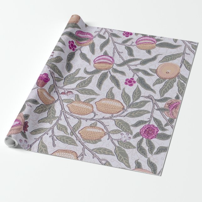 Four Fruit, William Morris Wrapping Paper (Unrolled)