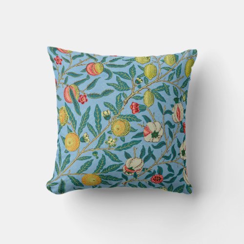 Four Fruits pattern by William Morris Throw Pillow