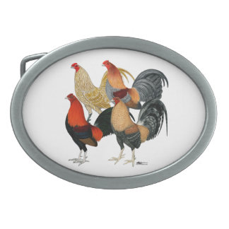 Four Gamecocks Belt Buckle