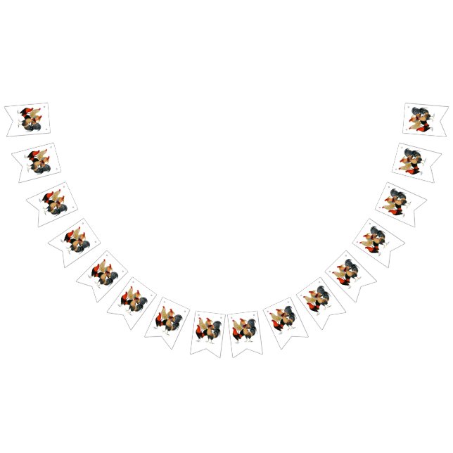 Four Gamecocks Bunting Flags (All)