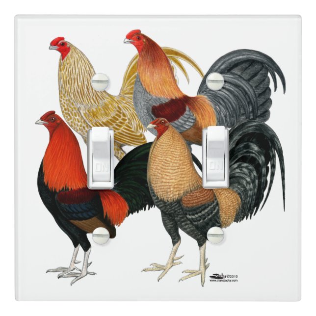 Four Gamecocks Light Switch Cover (In Situ)