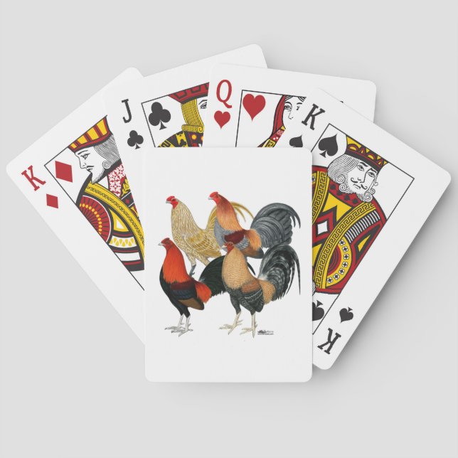 Four Gamecocks Poker Cards (Back)
