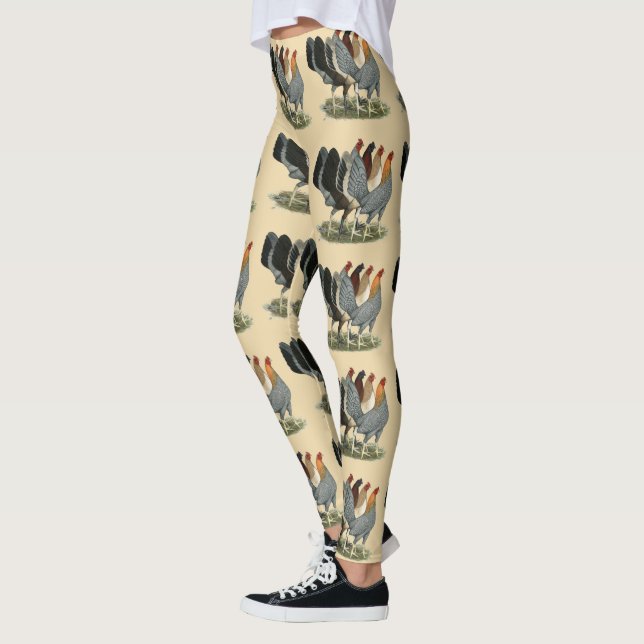 Four Gamefowl Hens Leggings (Left)