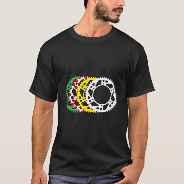 Four Gears Tour The France Cycling T-Shirt (Front)