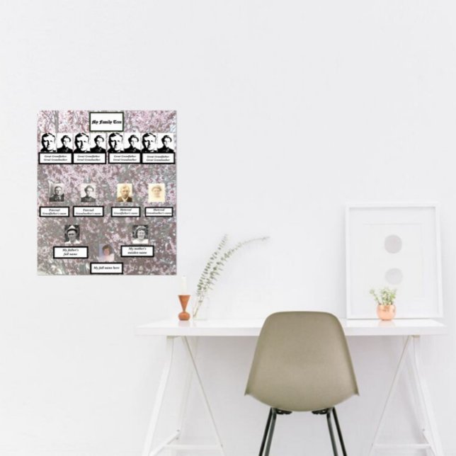 Four Generation Plum Blossom Family Tree Poster (Creator Uploaded)