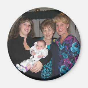 Four Generations Family Photo Magnet