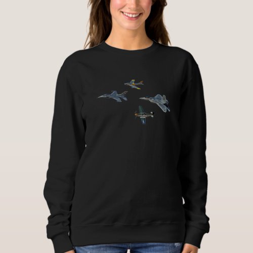 Four Generations Of Usa Fighters Sweatshirt