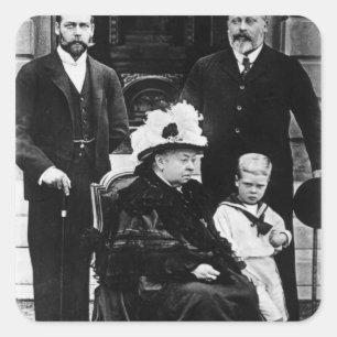Four Generations of Victorian Royalty Square Sticker