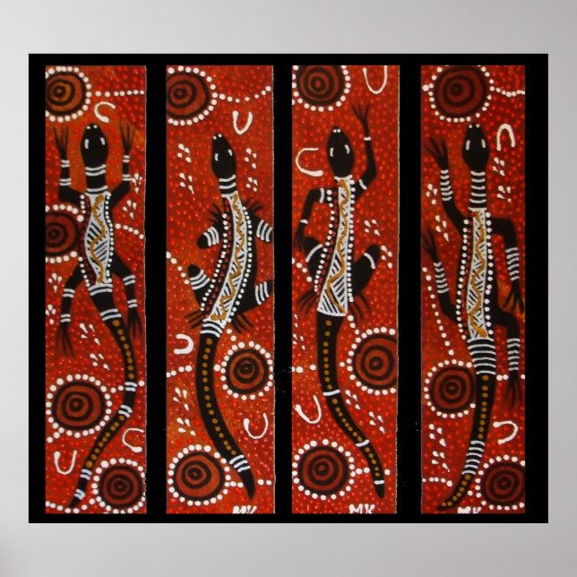 Four Goanna Dreaming Poster (Front)