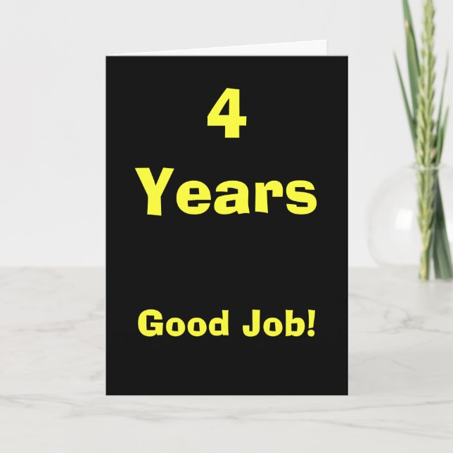 Four Good Job! Card (Front)