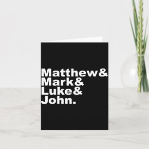 Four Gospels Matthew Mark Luke John Bible Card