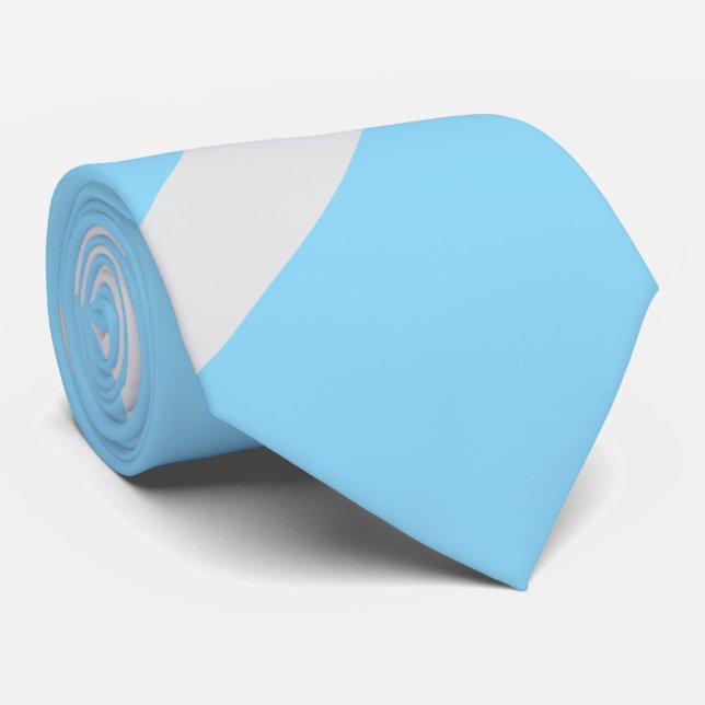 Four gray lines on blue neck tie (Rolled)