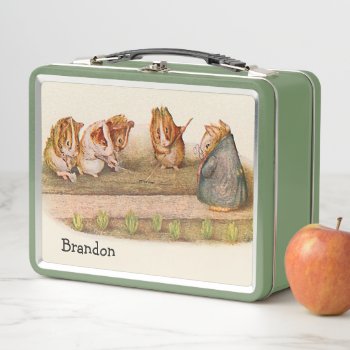 Four Guinea Pigs Gardening Metal Lunch Box by kidslife at Zazzle