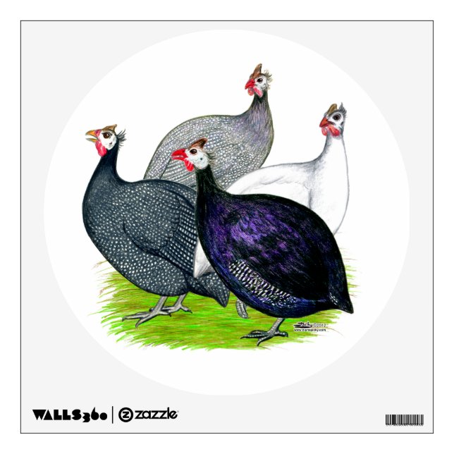 Four Guineas Wall Sticker (Front)