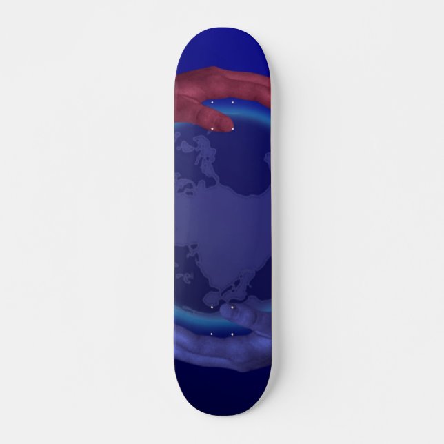 Four Hands on Earth Skateboard Deck (Front)
