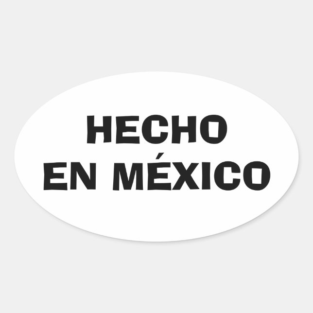 FOUR Hecho en Mexico Oval Sticker (Front)
