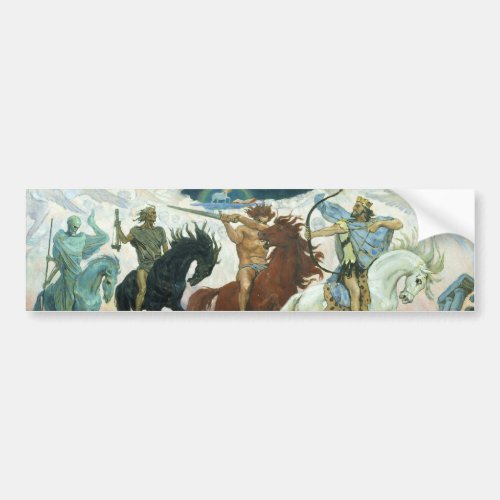 Four Horsemen of Apocalypse by Vasnetsov 1887 Bumper Sticker