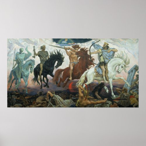 Four Horsemen of Apocalypse by Viktor Vasnetsov Poster