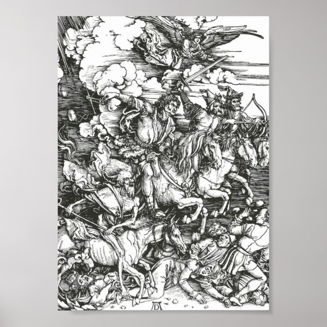 Four Horsemen of the Apocalypse, Albrecht Dürer Poster (Front)