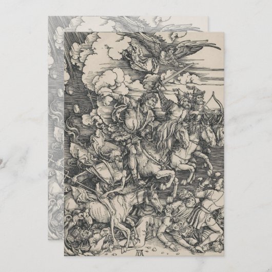 Four Horsemen of the Apocalypse by Durer (Front/Back)