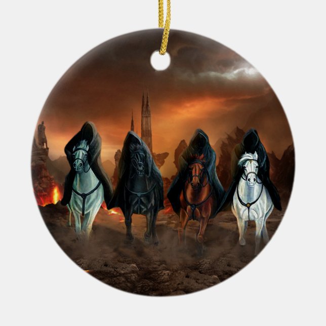 Four Horsemen Of The Apocalypse Ceramic Ornament (Front)