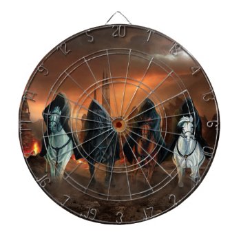 Four Horsemen Of The Apocalypse Dart Board by customvendetta at Zazzle