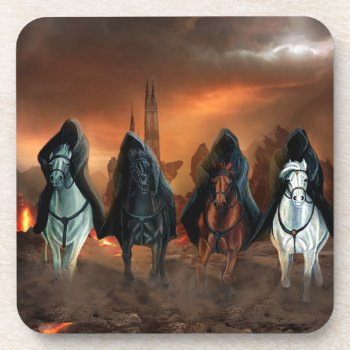 Four Horsemen Of The Apocalypse Drink Coaster by customvendetta at Zazzle
