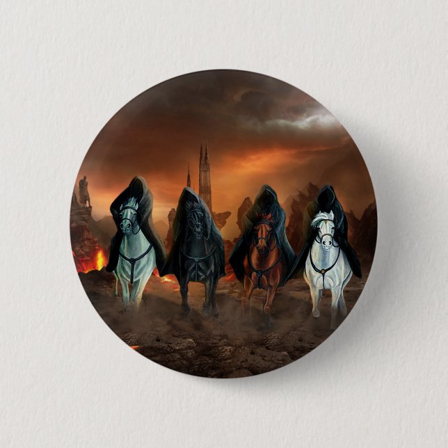 Four Horsemen Of The Apocalypse Pinback Button (Front)