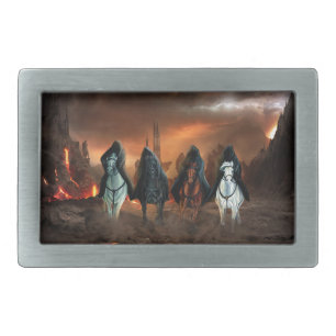 Four Horsemen Of The Apocalypse Rectangular Belt Buckle