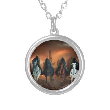 Four Horsemen Of The Apocalypse Silver Plated Necklace by customvendetta at Zazzle