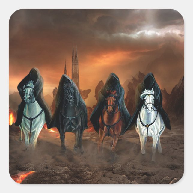 Four Horsemen Of The Apocalypse Square Sticker (Front)