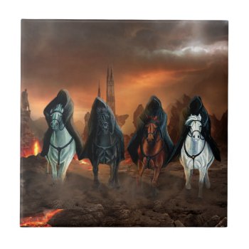 Four Horsemen Of The Apocalypse Tile by customvendetta at Zazzle