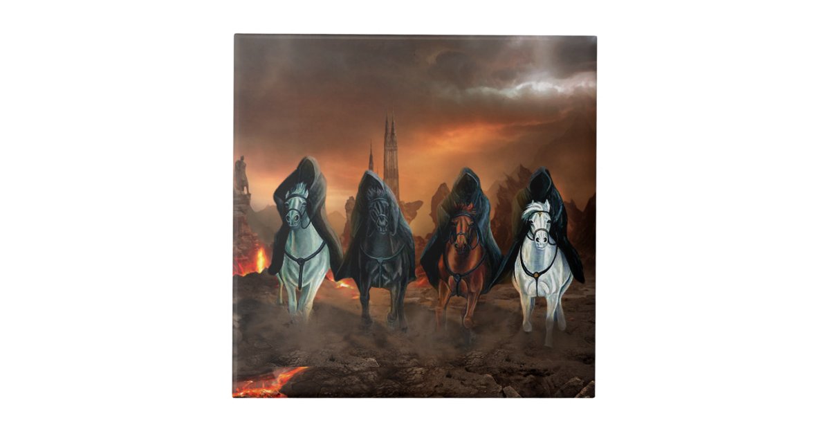 Four Horsemen Of The Apocalypse Tile | Zazzle
