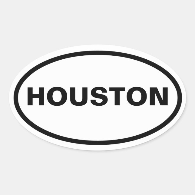 FOUR Houston Oval Sticker (Front)
