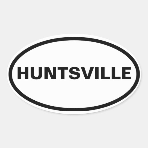 FOUR Huntsville Oval Sticker