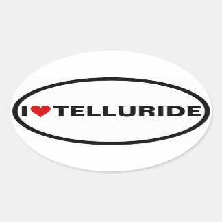 FOUR I [Heart] Telluride Oval Sticker