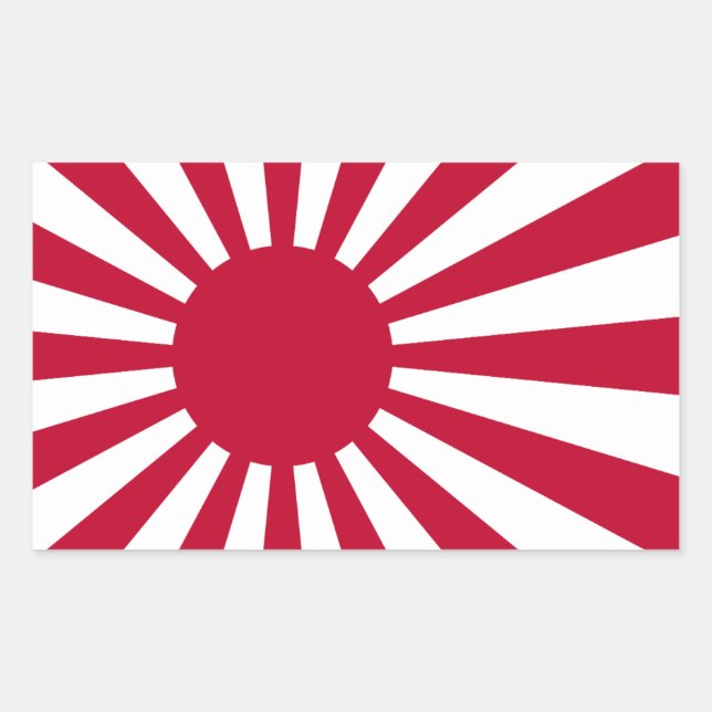 FOUR Imperial Japanese Navy Ensign Rectangular Sticker (Front)
