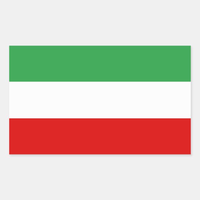FOUR Iran Tricolor Flag Rectangular Sticker (Front)