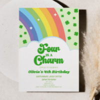 Four Is A Charm Rainbow 4th Birthday Party
