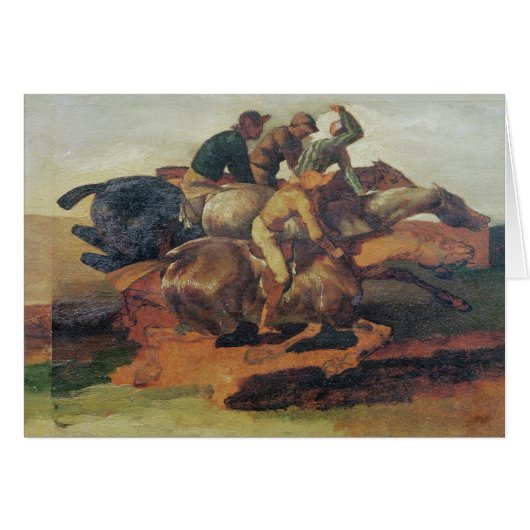 Four Jockeys Galloping Cards (Front Horizontal)