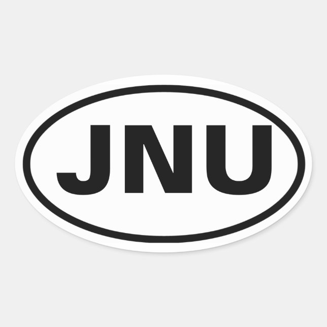 FOUR Juneau, Alaska "JNU" Oval Sticker (Front)