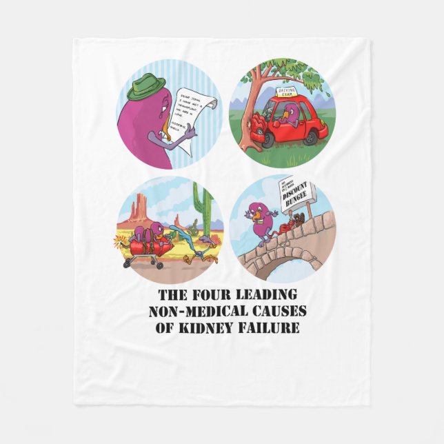Four Leading Non-Medical Causes... Fleece Blanket (Front)
