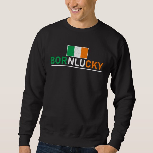 Four Leaf C Lucky St Patrick s Day Sweatshirt (Front)