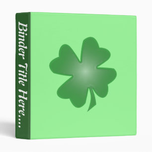 Four Leaf Clover - 1" 3 Ring Binder