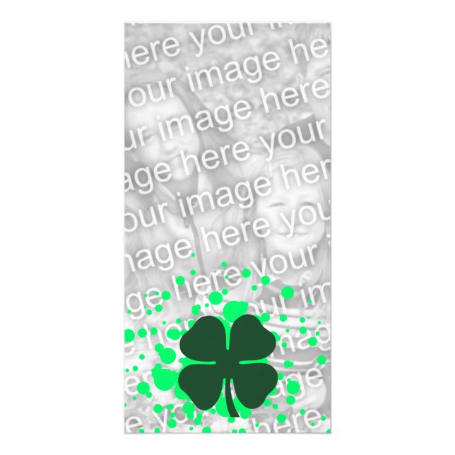 four leaf clover bubbles card (Front)