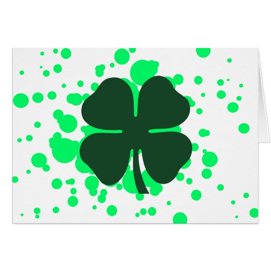 four leaf clover bubbles cards (Front Horizontal)