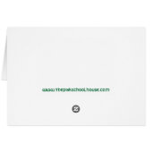 Four Leaf Clover Card - Black, White, and Color (Back Horizontal)